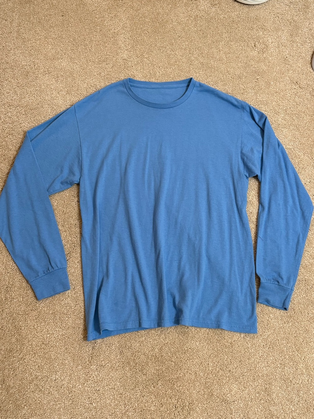 100% cotton baby blue long sleeve